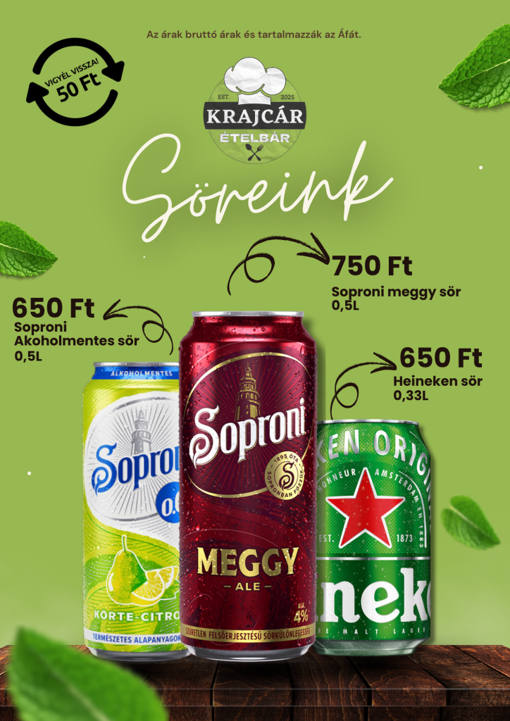 Krajcát Ételbár söreink veszprém