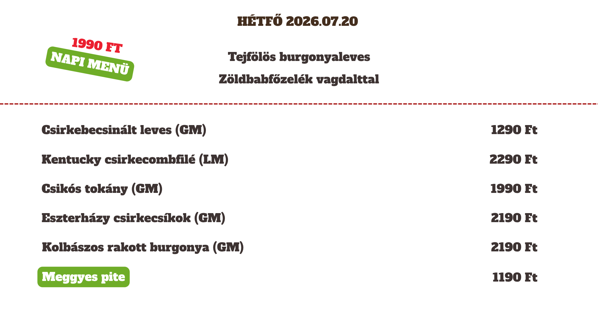 2026.07.20 Hétfő