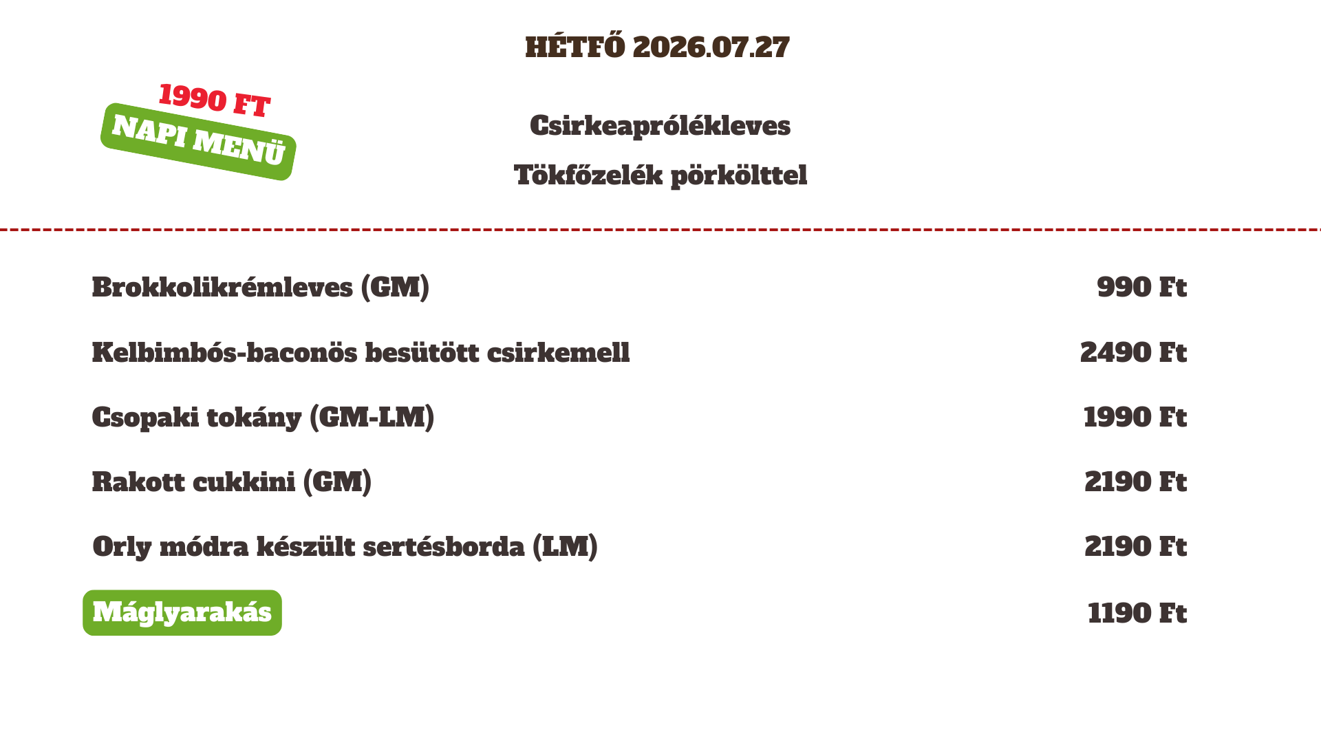 2026.07.27 Hétfő