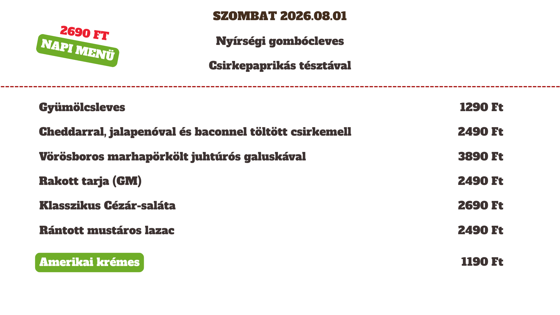 2026.08.01 Szombat 2026.08.01 Szombat