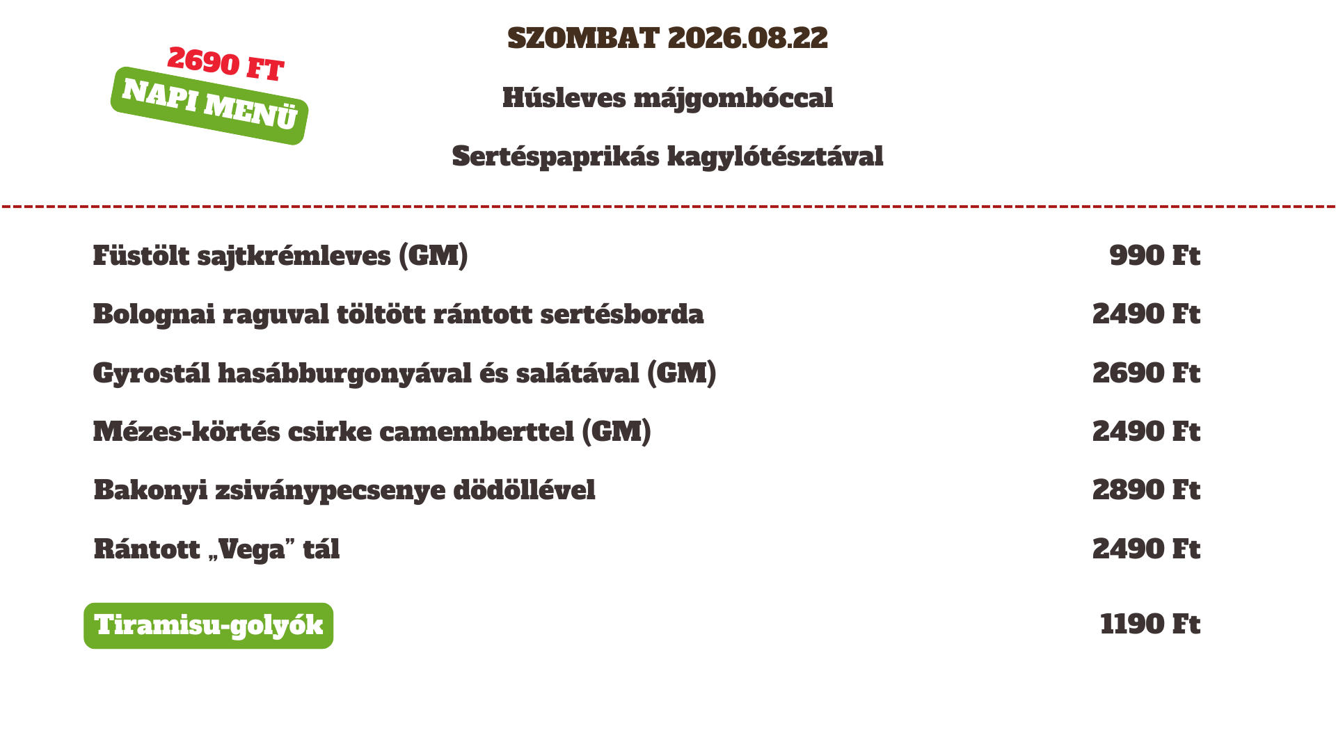 2026.08.22 Szombat 2026.08.22 Szombat