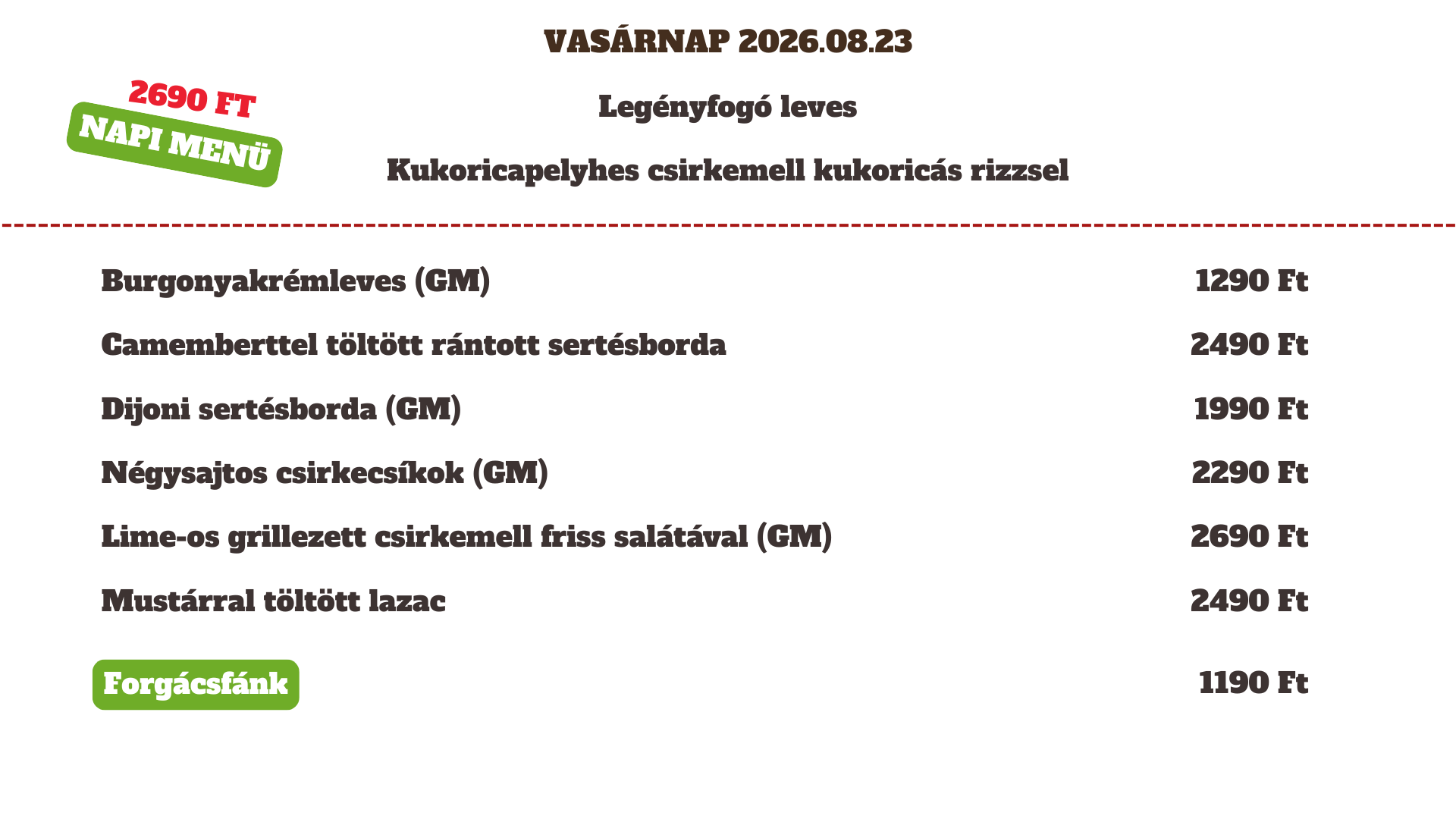 2026.08.23 Vasárnap 2026.08.23 Vasárnap