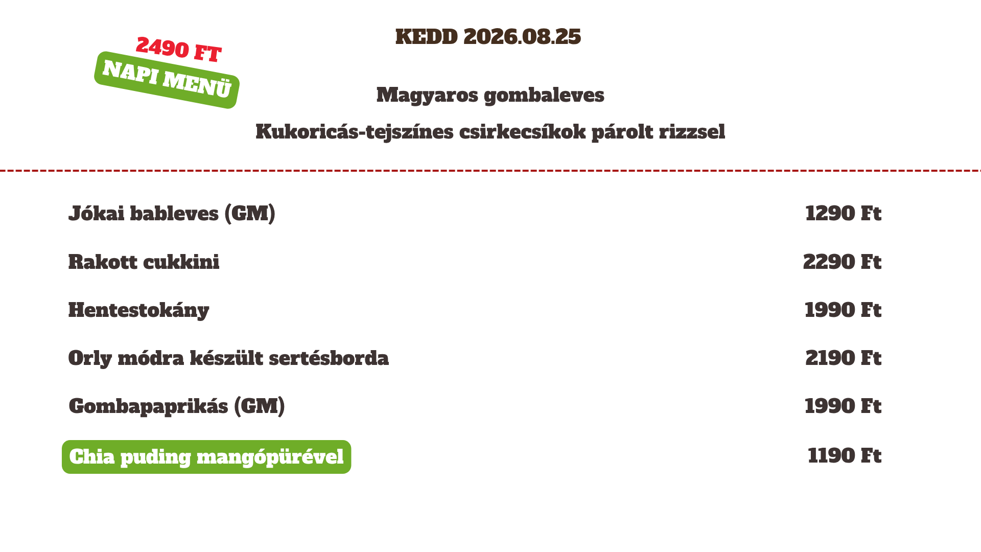 2026.08.25 Kedd 2026.08.25 Kedd