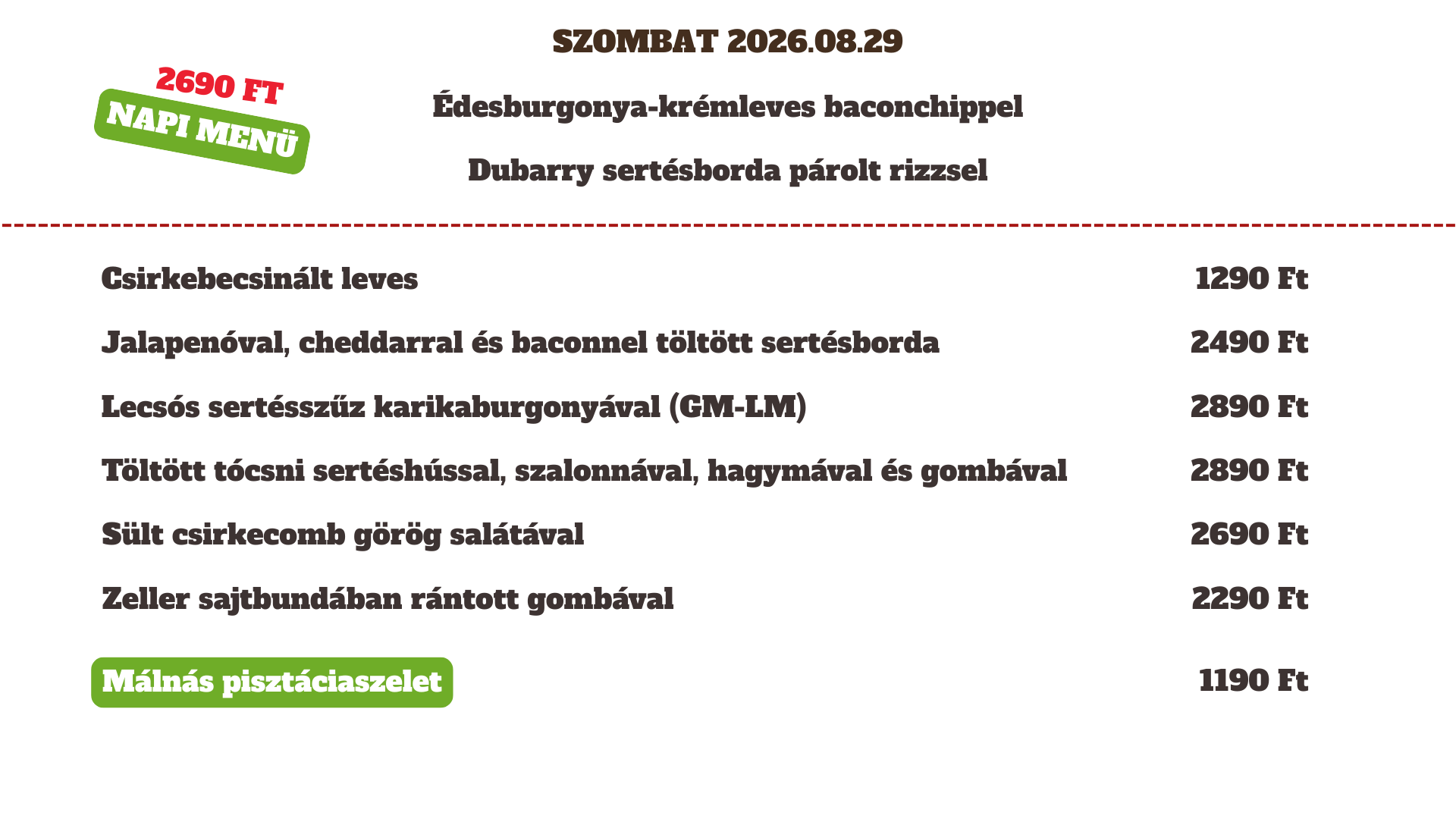 2026.08.29 Szombat 2026.08.29 Szombat