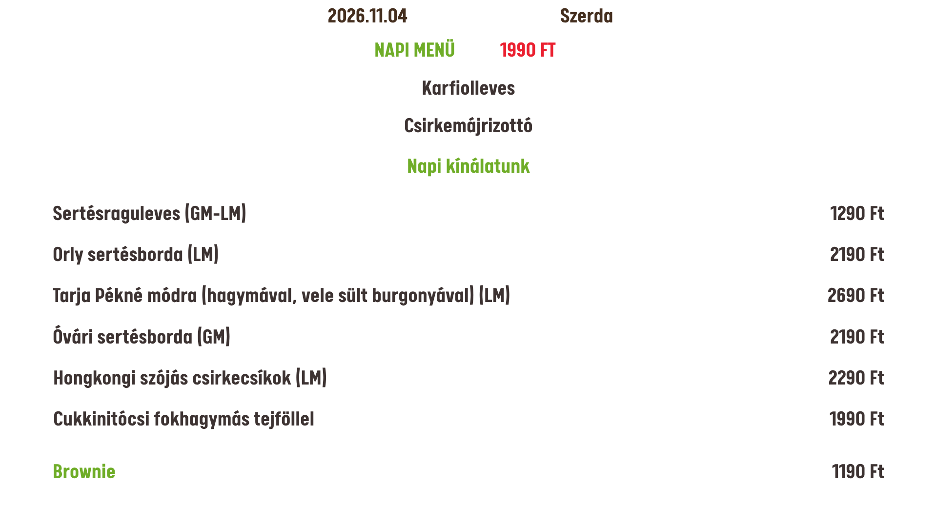 2026.11.04. Szerda